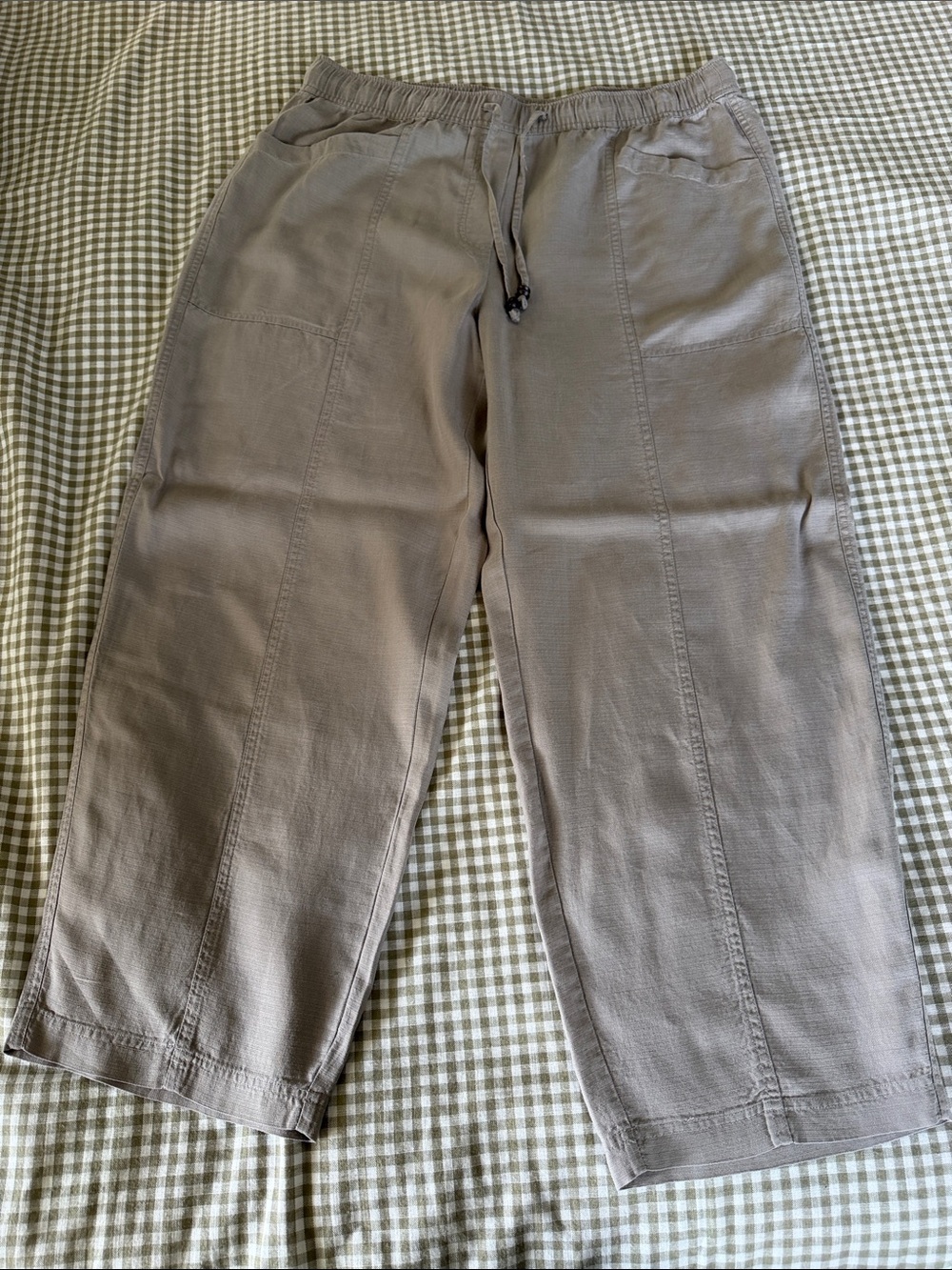 Joie Womens Drawstring Wide-Leg Linen Pants